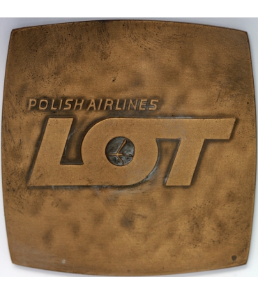 Medal PLL LOT – Władysław Sikorski, brąz, etui LOT, relief