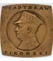 Medal PLL LOT – Władysław Sikorski, brąz, etui LOT, relief