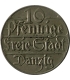 Wolne Miasto Gdańsk, 1923, 10 fenigów, stan 3