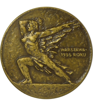 Medal PLL LOT – Władysław Sikorski, brąz, etui LOT, relief