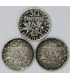 Lot Francja, 3 x 50 centimes, srebro, 1908, 1913, 1918, Srebro 0.835