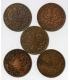 Lot: 5 x 5 groszy: 1925, 1928, 1931, 1935, 1936