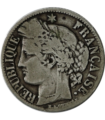 Lot 6 szt. 1 frank Francja Ag 1910-1920, srebro