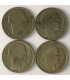 Lot Francja 4x10 franków 1945, 1946, 1947, 1949