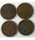 Lot Wolne Miasto Gdańsk 4 x 1 fenig, 1923, 1926, 1930, 1937