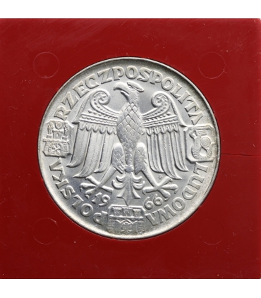 PRL 100 zł 1966, Mieszko i Dąbrówka, PRÓBA (profile)