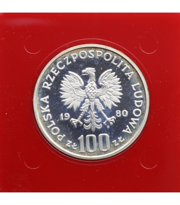 100 złotych, Ochrona środowiska - głuszce - próba, 1980, srebro