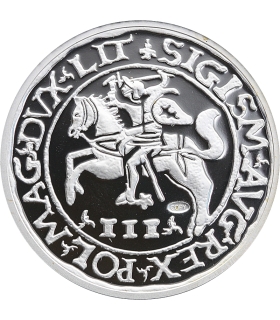Replika Trojak szyderczy Zygmunta Augusta 1565, srebro Ag999, 15.5g