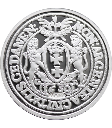 Replika talar gdański Jana II Kazimierza 1650, srebro Ag999, 15,5g