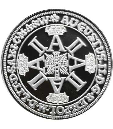 Replika talar Lipsk August II Mocny 1702, srebro Ag999, 15,5g