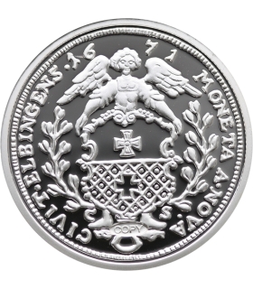 Replika talar elbląski 1671 Michał Korybut Wiśniowiecki, srebro Ag999, 15,5g