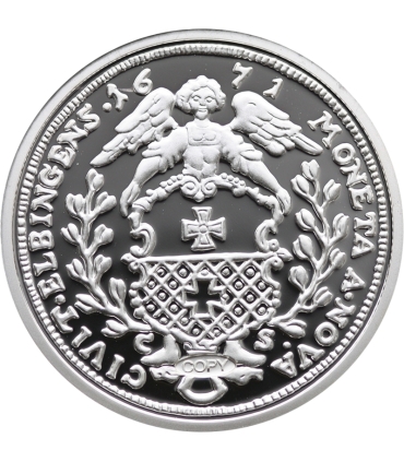 Replika talar elbląski 1671 Michał Korybut Wiśniowiecki, srebro Ag999, 15,5g