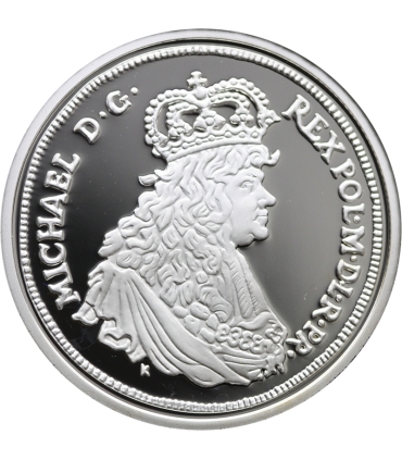 Replika talar elbląski 1671 Michał Korybut Wiśniowiecki, srebro Ag999, 15,5g