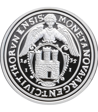 Replika talar Toruń Władysław IV Waza 1635, srebro Ag999, 15,5g