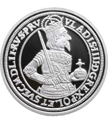 Replika talar Toruń Władysław IV Waza 1635, srebro Ag999, 15,5g