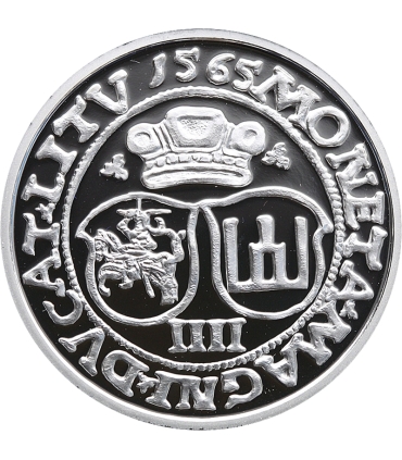 Replika czworak Zygmunta II Augusta 1565, Litwa, srebro Ag999, 15,5g