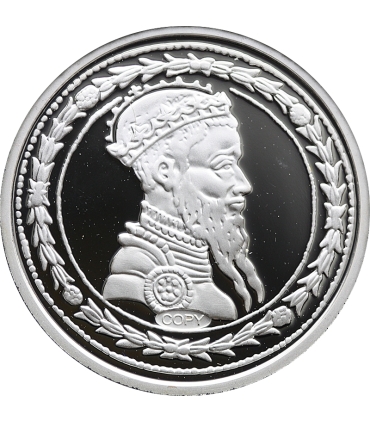 Replika półkopek litewski Zygmunta II Augusta 1565, srebro Ag999, 15,5g