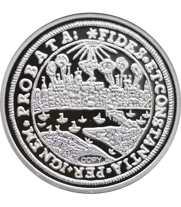 Replika talar oblężniczy Zygmunta III Wazy 1629 Toruń, srebro Ag999, 15,5g