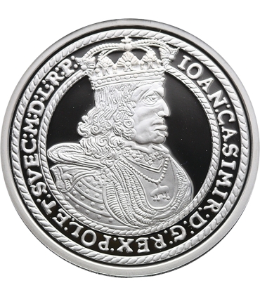 Replika talar Jan II Kazimierz 1661 Lwów, srebro Ag999, 15,5g