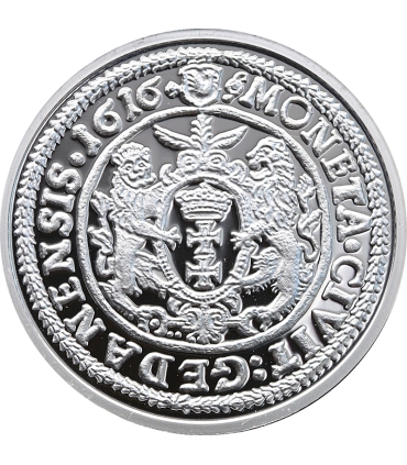 Replika ort 1616 Gdańsk Zygmunt III Waza, srebro Ag999, 15,5g