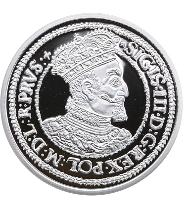 Replika ort 1616 Gdańsk Zygmunt III Waza, srebro Ag999, 15,5g