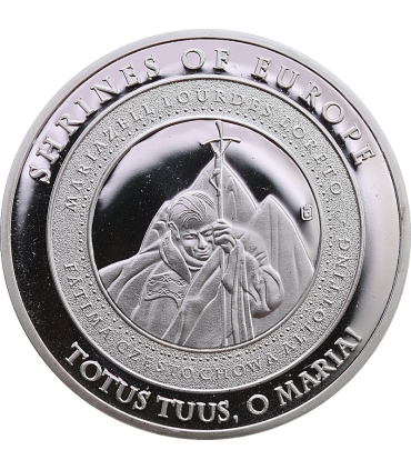 Medal Częstochowa Shrines of Europe 2011, posrebrzany, 50 mm, certyfikat