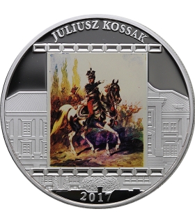 Medal Mazurek Dąbrowskiego 1797, Juliusz Kossak 2017, posrebrzany, 50 mm
