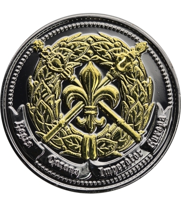 Medal Korona Ludwika XV, Europejskie korony, posrebrzany i złocony, 40 mm, certyfikat