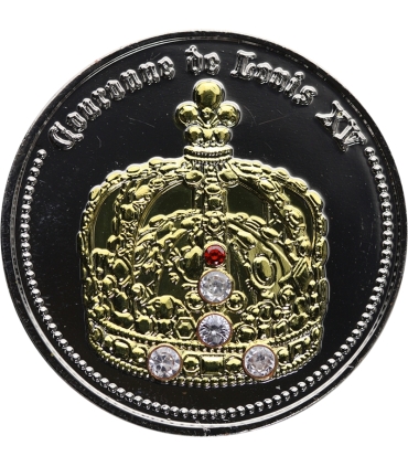 Medal Korona Ludwika XV, Europejskie korony, posrebrzany i złocony, 40 mm, certyfikat