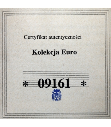 Medal Europa i Euro 2002, Kolekcja Euro, bimetal, 35 mm, certyfikat