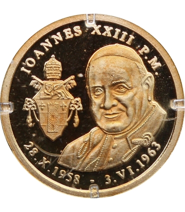 Medal Watykan Papież Jan XXIII – Watykan, złoto Au 585, 0,5 g, certyfikat