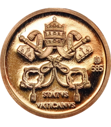 Medal Watykan Papież Leon XIII 2012 – złoto 585 Au, 0,5 g, certyfikat
