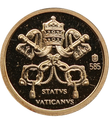 Medal Watykan Papież Pius X – Watykan, złoto Au 585, 0,5 g, certyfikat
