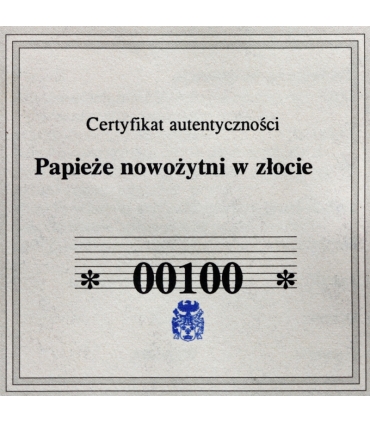 Medal Watykan Papież Pius X – Watykan, złoto Au 585, 0,5 g, certyfikat