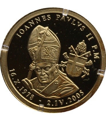 Medal Watykan Papież Jan Paweł II – złoto Au 585, 0,5 g, certyfikat