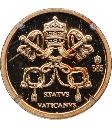 Medal Watykan Papież Benedykt XV – złoto Au 585, 0,5 g, certyfikat
