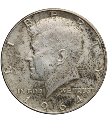 USA 1/2 dolara half dollar Kennedy 1964, stan 2, certyfikat