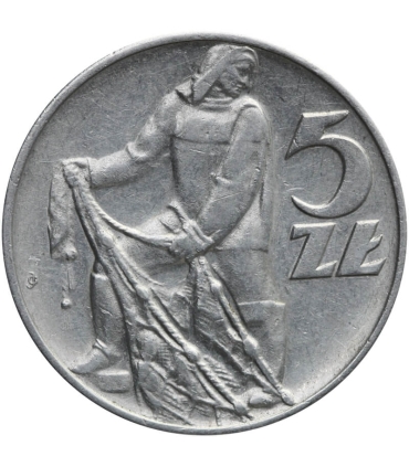 5 zł, Rybak, 1959, stan 2+