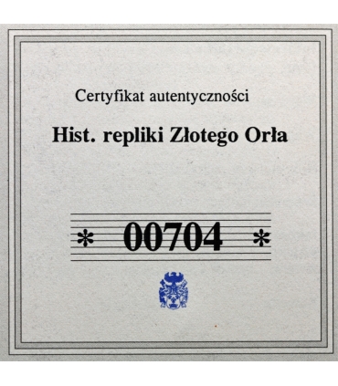 Replika, USA, 20 dolarów 1933, Double Eagle, 2012 r., certyfikat