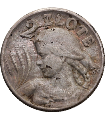 2 zł Żniwiarka 1925 bez kropki,  stan 3-