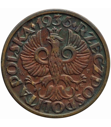 1 grosz 1936, stan 2+