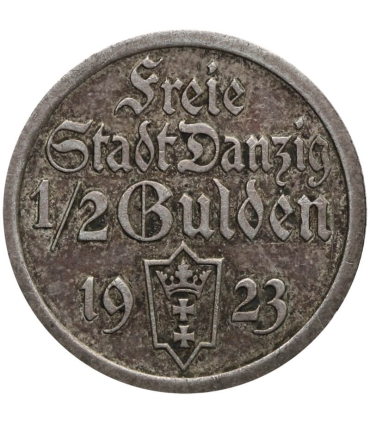 Wolne Miasto Gdańsk, 1/2 guldena 1923, stan 3