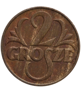 2 grosze 1933, stan 2, piękny połysk