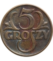5 groszy 1939, stan 2+, piekny detal