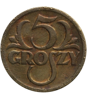 5 groszy 1923 rok, stan 3