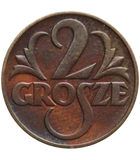 2 grosze 1939, stan 2, piękny detal