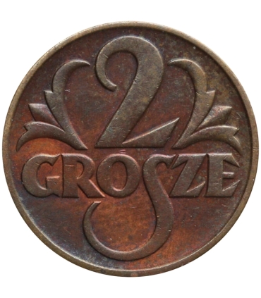 2 grosze 1939, stan 2, piękny detal