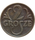 2 grosze II RP, 1937, stan 2, piękny detal