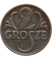 2 grosze II RP, 1937, stan 2, piękny detal