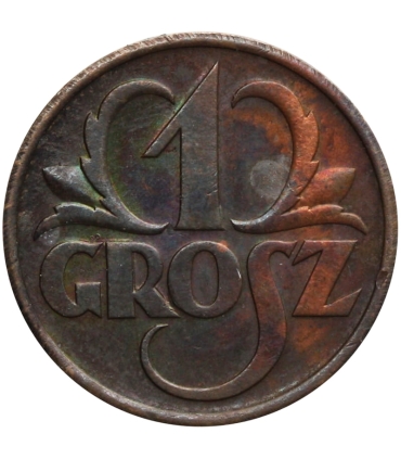 1 grosz, 1937, stan 2/2+